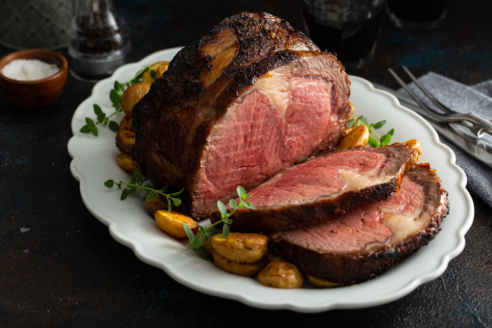 Prime Rib Roast with Roasted Potatoes