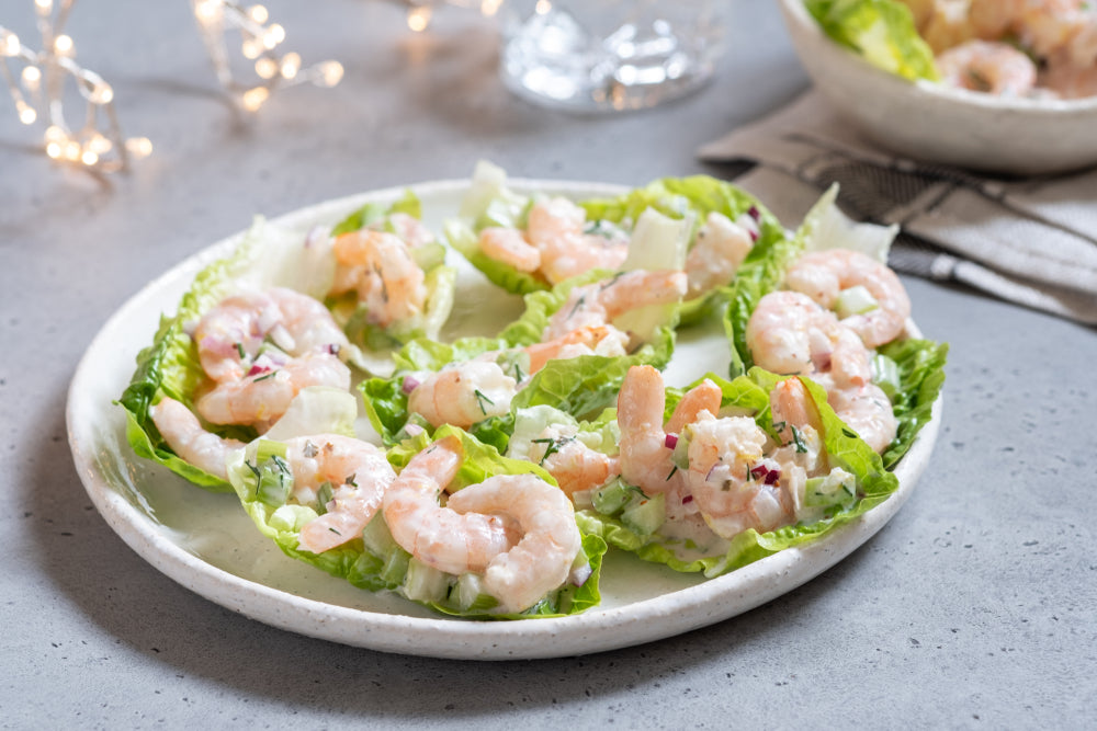 Lemon Dill Shrimp Lettuce Wraps