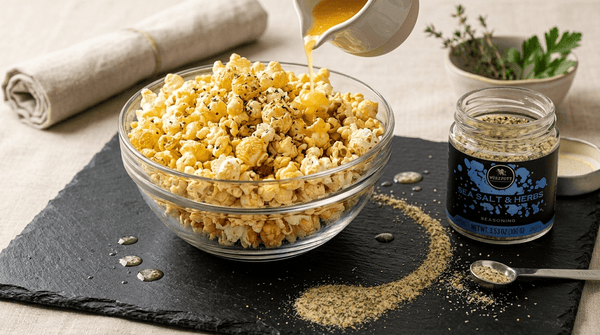 Sea Salt & Herbs Popcorn: An Easy Popcorn Recipe with Homemade Popcorn Seasoning Flavor