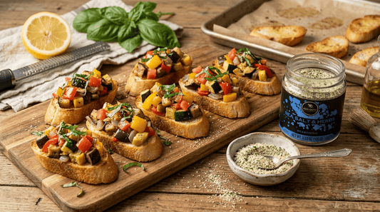 Herbed Ricotta Crostini with Wurzpott Sea Salt and Herbs