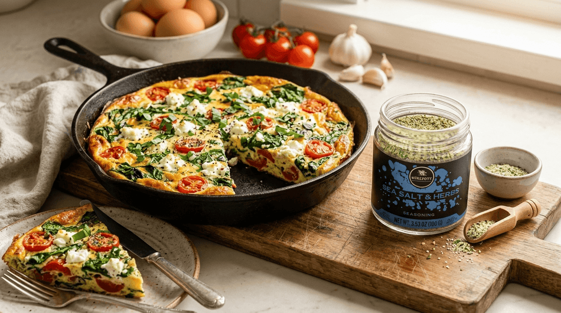 Spinach, Tomato & Goat Cheese Frittata