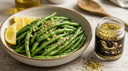Sauteed Green Beans With Peppa Lemon Seasoning