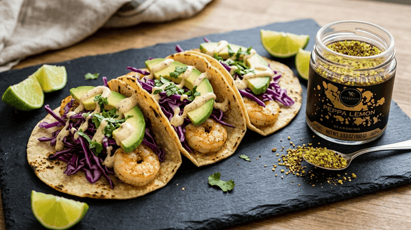 Peppa Lemon Pan Fried Shrimp Tacos: An Easy Shrimp Taco Recipe with Fresh Citrus Flavor