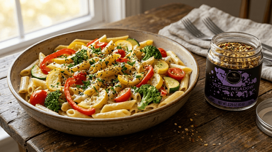 Creamy Veggie Meadow Pasta Primavera