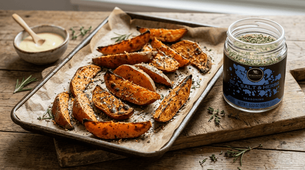 Sea Salt & Herbs Sweet Potato Wedges: An Easy Sweet Potato Recipe with Big Flavor