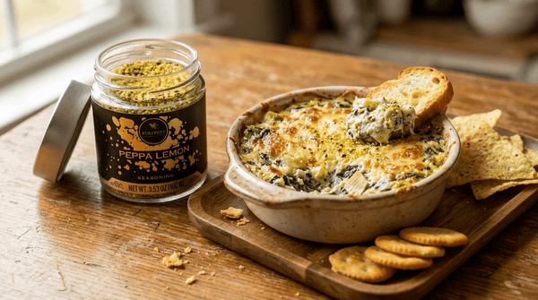 Creamy Spinach Artichoke Dip with Peppa Lemon for the Ultimate Party Appetizer
