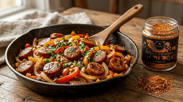 Smoky Cowboy Sausage and Pepper Skillet: An Easy One Pan Meal Packed with Flavor