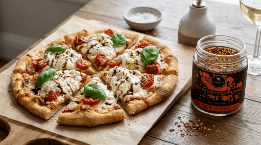 Burrata Margherita Flatbread with Tomatino Pepperino