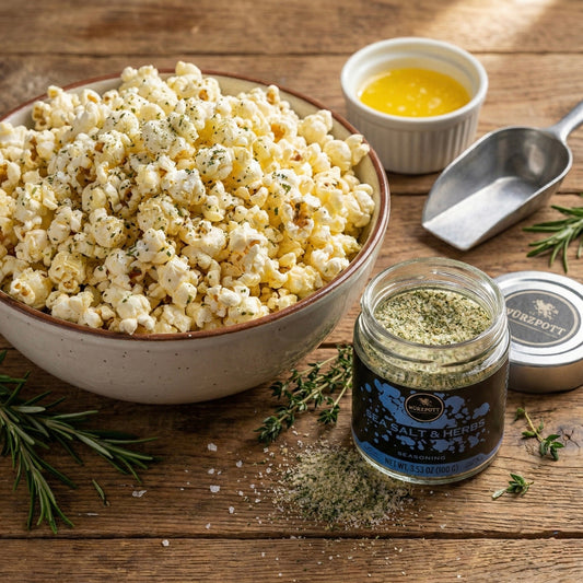 Gourmet Popcorn with Sea Salt and Herb Seasoning: A Quick, Flavor-Packed Snack
