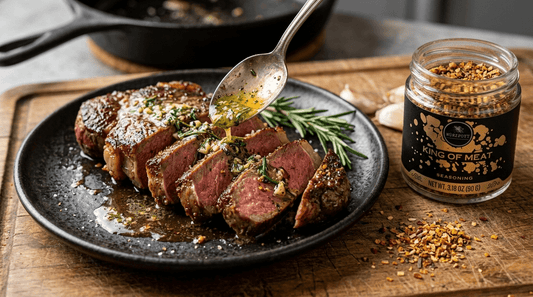 Cast Iron New York Strip w/Herb Butter