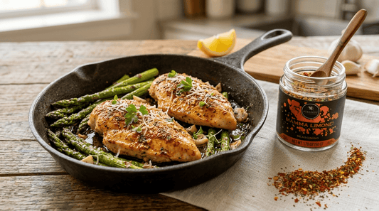 The Lemon Chicken Asparagus Skillet You Will Want All Season Long